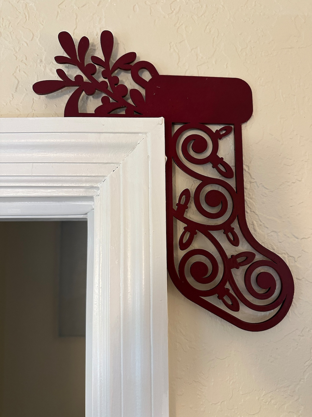 Stocking Door Trim Door Frame Decoration Etsy