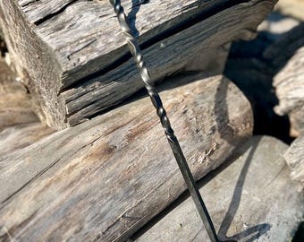 Hand Forged Steak Flipper: Beeswax Finish, Grill & Kitchen Use