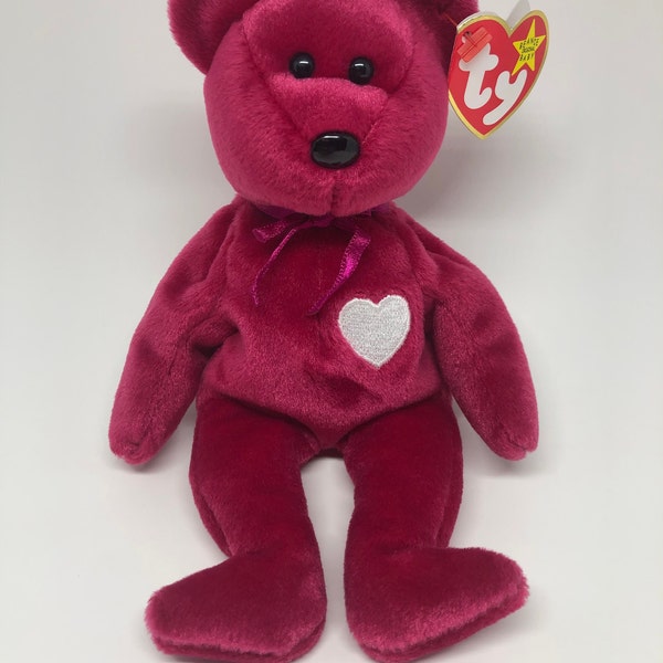 TY Valentina Beanie Baby 1st edition 1998, RARE Tag Errors