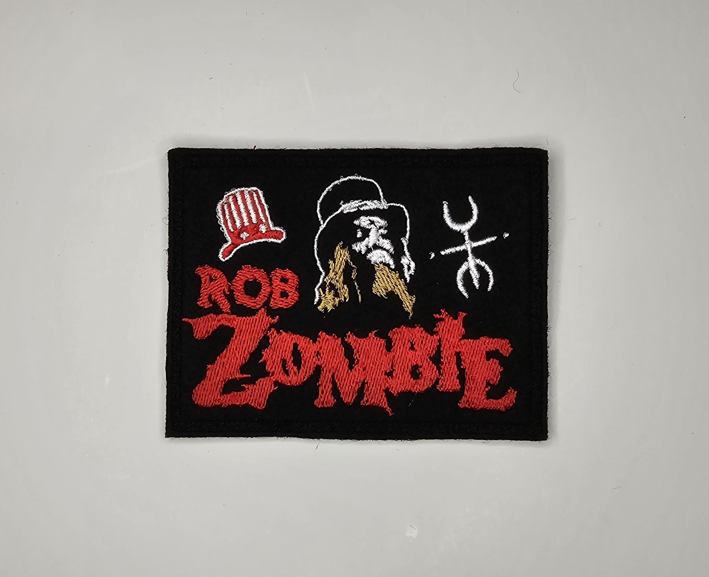 Patch Ricamato Rob Zombie - Faccia Da Zombie - 10 X 9 Cm - Per Giacca, Zaino, Jeans
