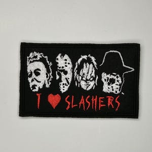 I Love Slashers - Embroidered Sew-On/DIY Patch