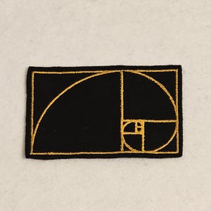 Fibonacci Sequence - Embroidered Sew-On/DIY Patch