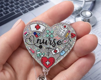 Healthcare Badge Reel – Medical ID Holder – Doctor Nurse CNA Clip – Hospital Staff Accessory