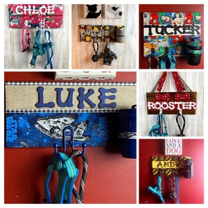 Marvel~Super Hero  Themed Made to Order Dog Leash Holder~With or Without Dog Treat Jar