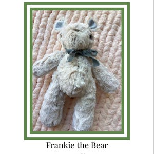 Frankie Bear plysch sömnadsmönster, gosedjur PDF, nybörjarvänlig nalleleksakshandledning