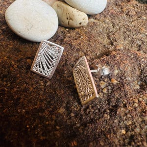 Silver Stud | Silver Unique stud | Unique Studs | Silver Stud Earring, Handmade 925 Silver Earrings | Artistry Studs | Silver stud earring
