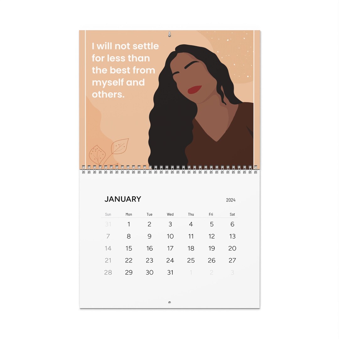 2024 Affirmation Wall Calendar Etsy