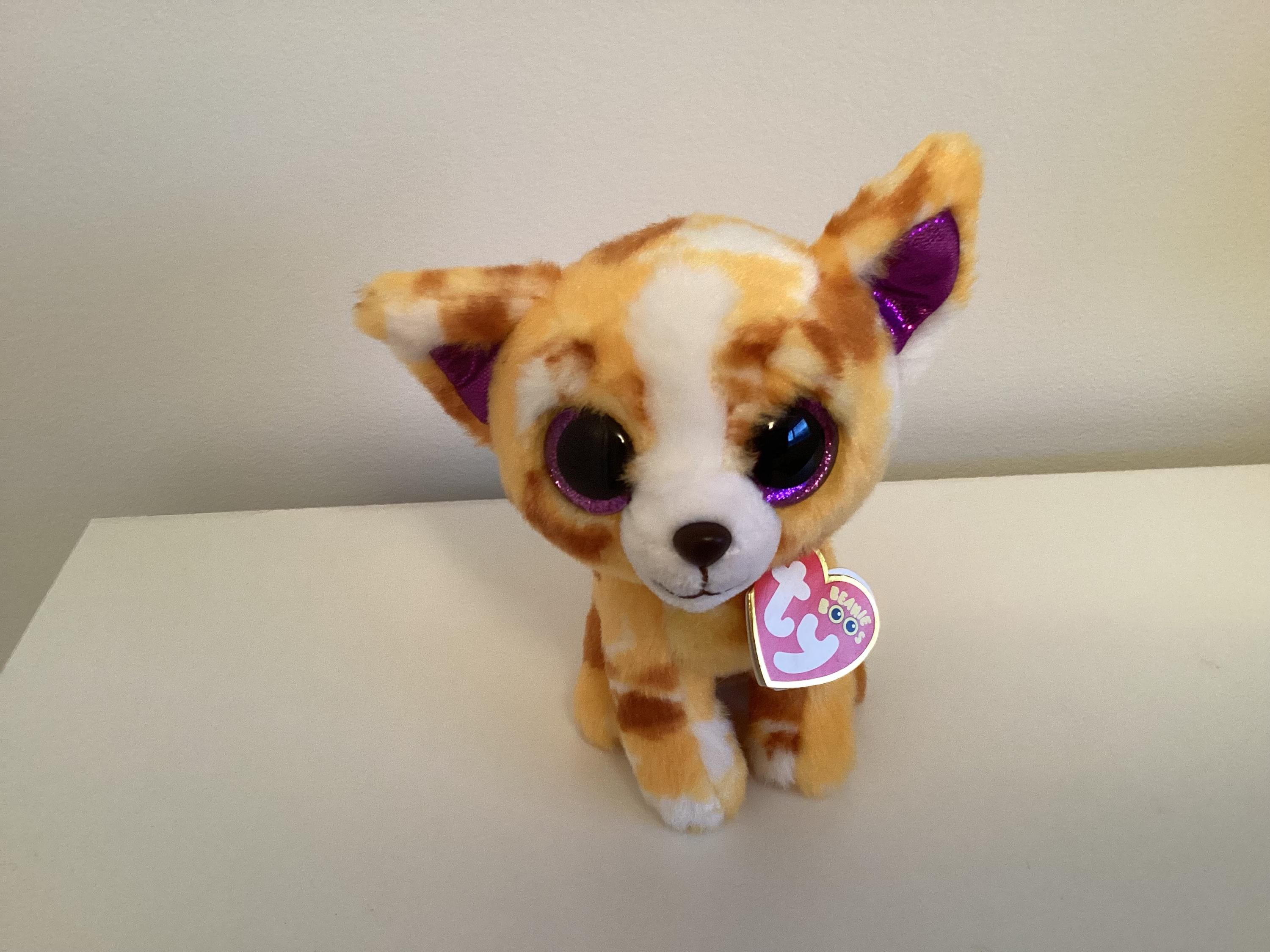 Ty Beanie Boo's Pablo Der Chihuahua - Plüschtier Mit Glitzeraugen, 15 Cm, Braun-orange