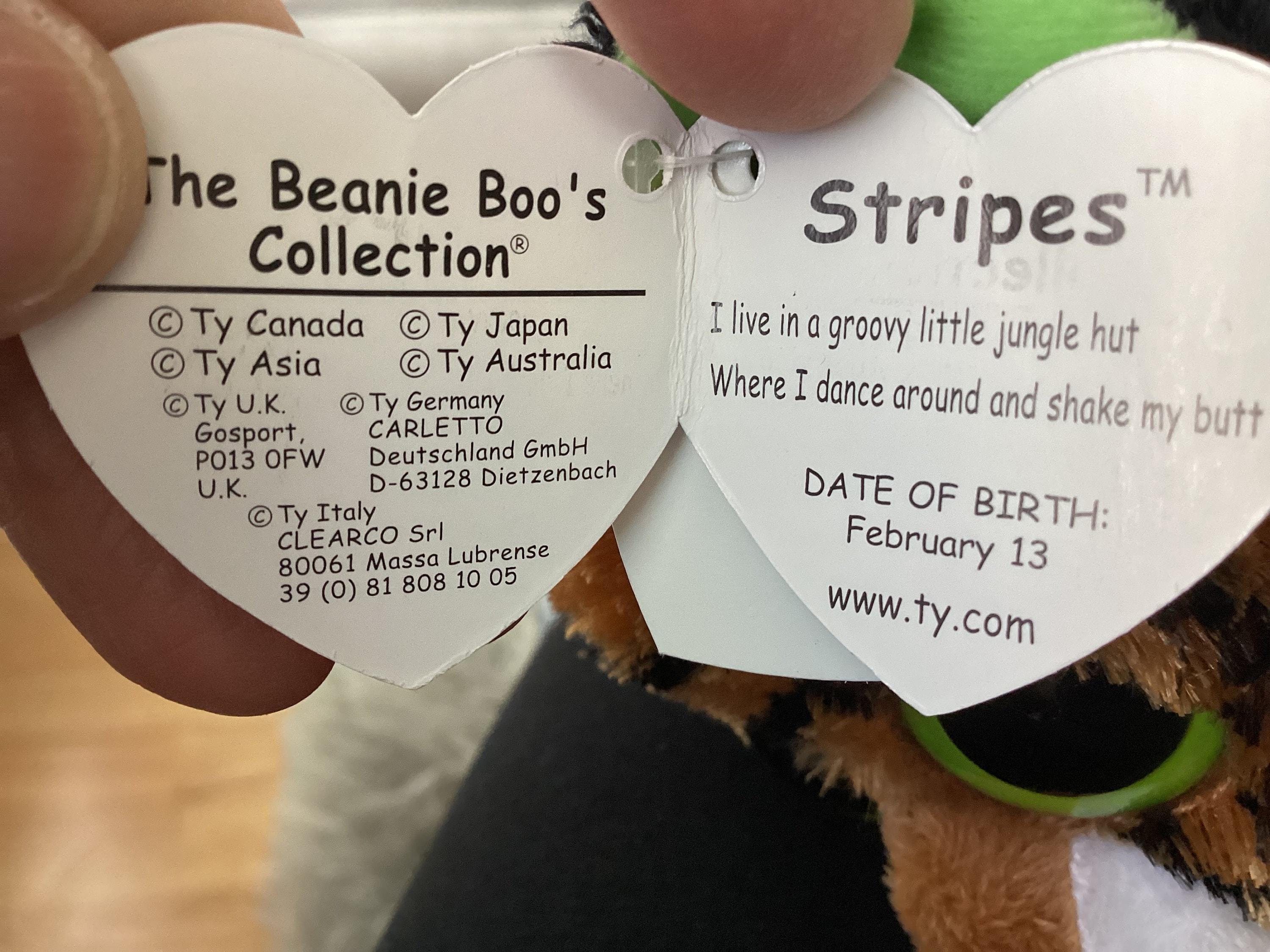 Ty Beanie Boos Plüschtiger 'Stripes' – 15 Cm, Kuschelweich & Süß, Perfekt Zum Sammeln Und Spielen