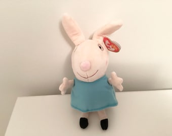 Ty Beanie Babies ‘Rebecca Rabbit’ from Peppa Pig..(7in)…MWMT….Uk Hang Tag and Tush Tag