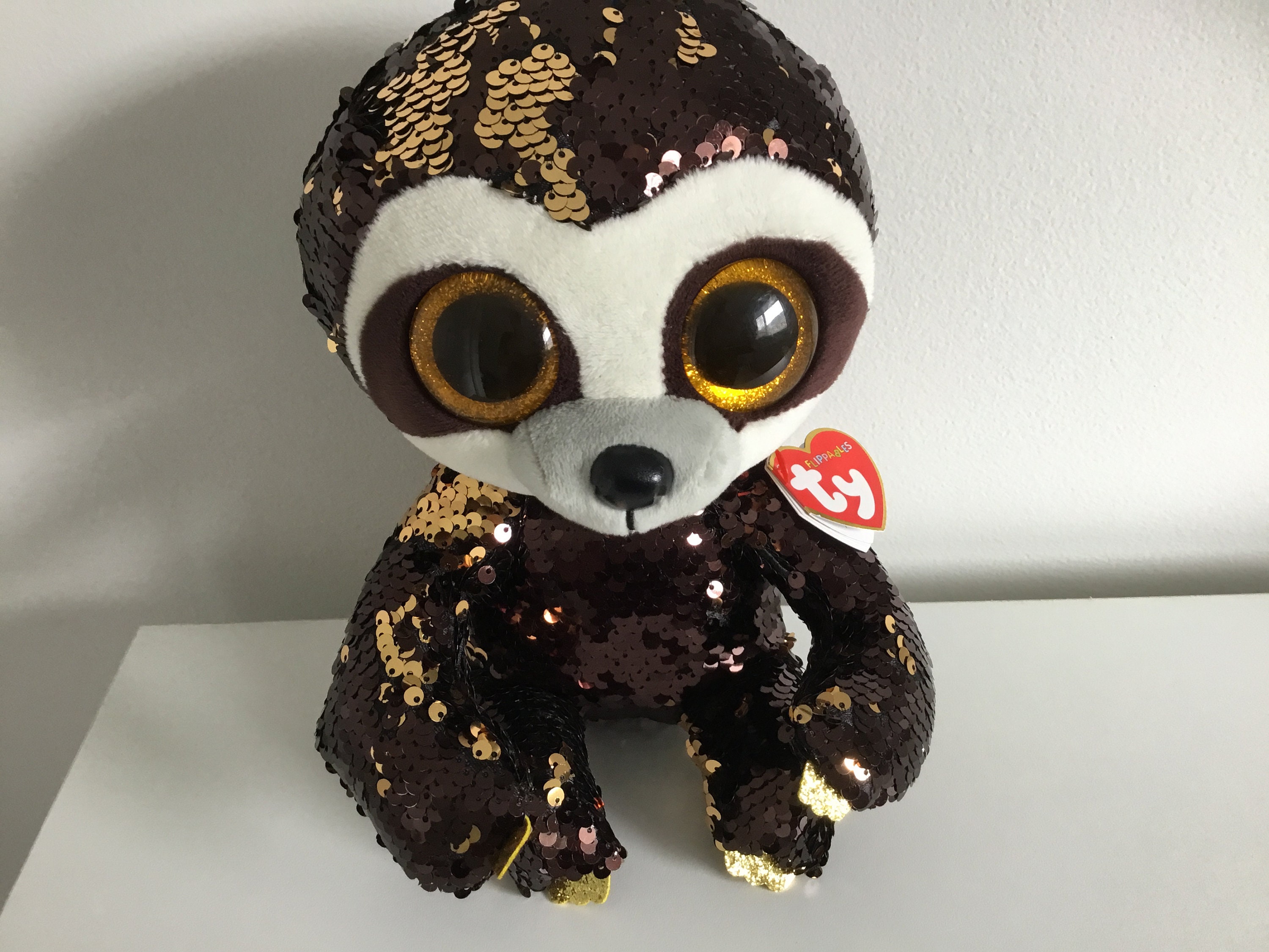 TY Dangler Sloth Flippable Plush - 9" Reversible Sequins Stuffed Animal, Medium Size - View #10