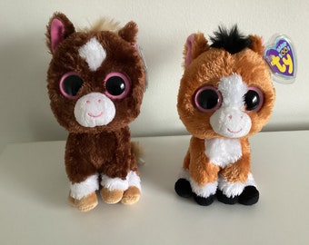 Ty Beanie Boo ‘Dakota’ the Horse…(6in)..MWMT…….2012 and 2013….Purple Hang and Tush Tags…..Solid Eyes…