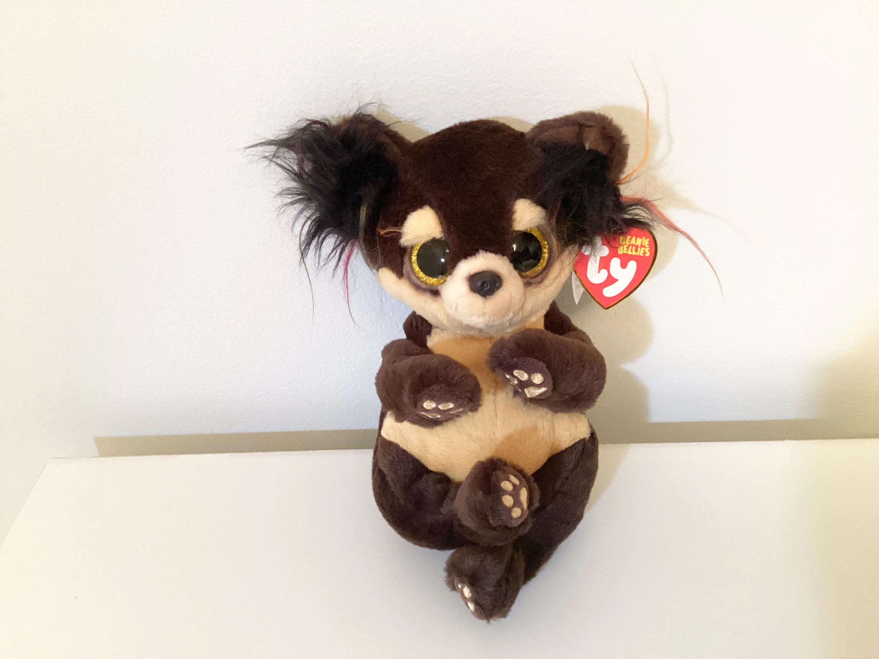 Ty Beanie Bellies 'toffee' the Brown Chihuahua Dog…(6in Sitting