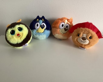 Ty Beanie Bouncers, Bingo, Bluey, Buzzy, Paddington Plush Balls