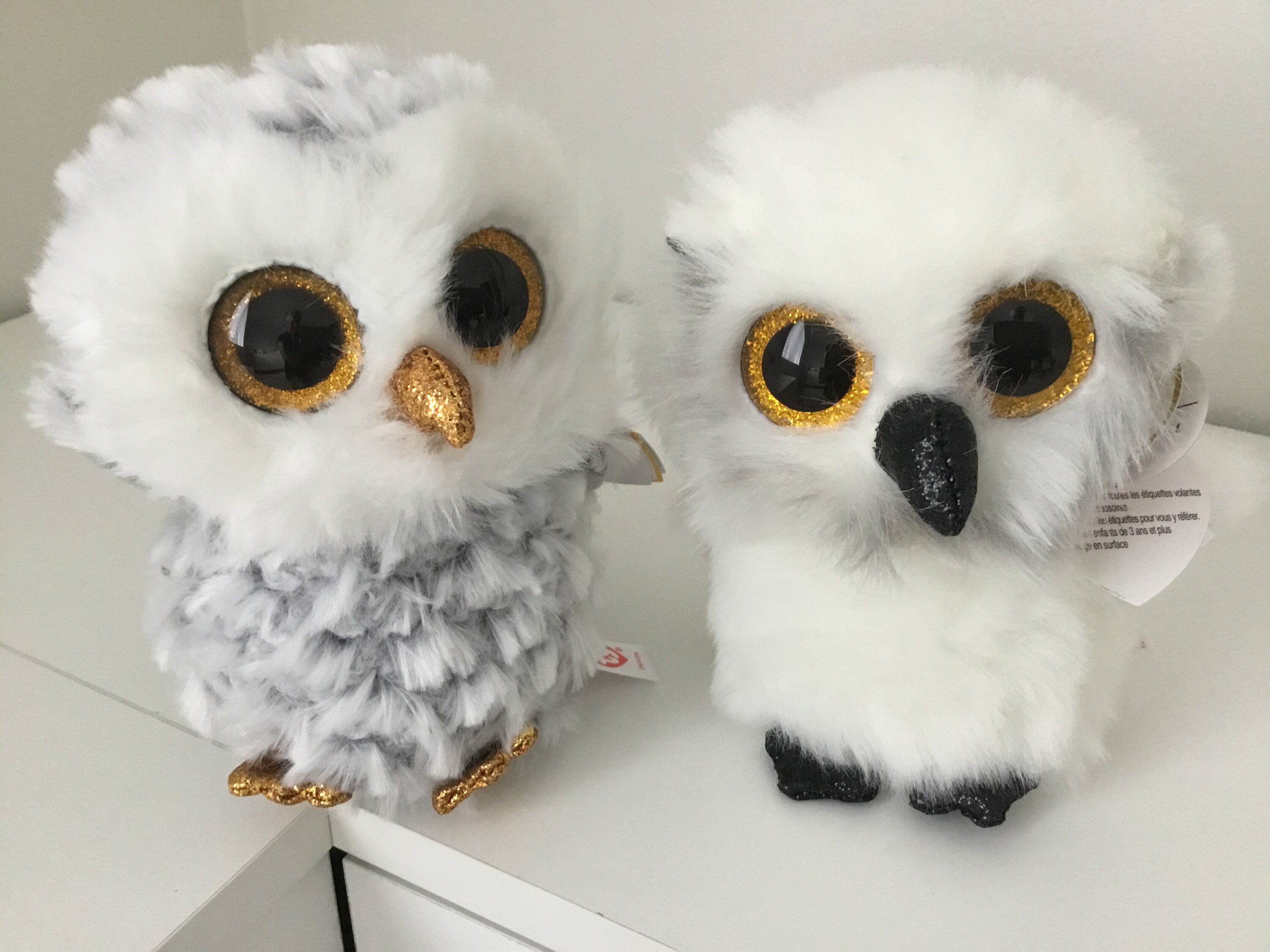 Ty Beanie Boos Owlette and Austin the Owls 6in MWMT -  Hong Kong
