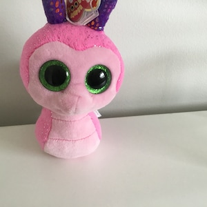 Ty Beanie Boo ‘Scooter’ the Snail…(6 in)..Creased Hang Tag and Very Worn Hang Tag..Small Eye Marks..
