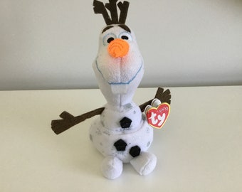 Ty Sparkle Olaf Plush, Disney's Frozen Snowman, 8 inch