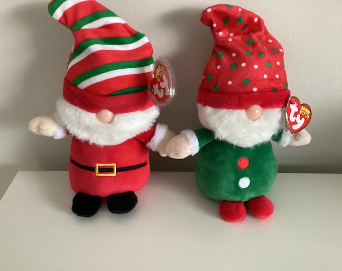 TY Beanie Boo Gnolan The Green Christmas Gnome - 6 Inch Plush Toy 2023 Edition