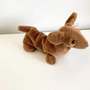 Ty Beanie Baby Weenie: Wiener Dog, 4th Gen Tag, Rare PVC Pellets