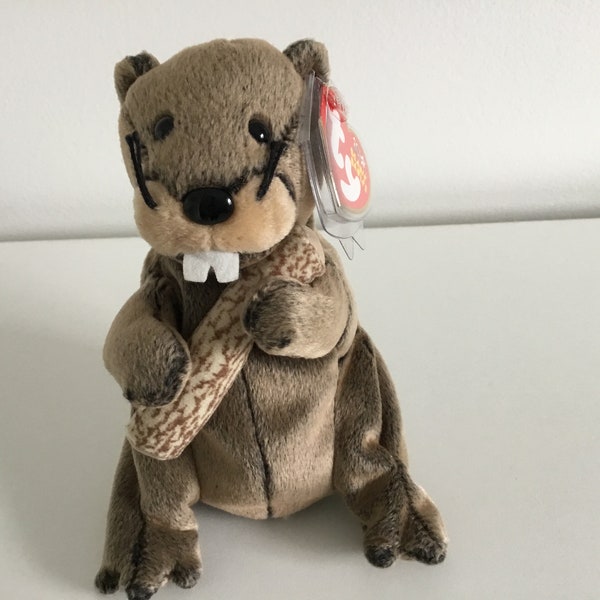 Ty ‘Lumberjack’ the beanie Beaver…(6in)….Excellent Condition…