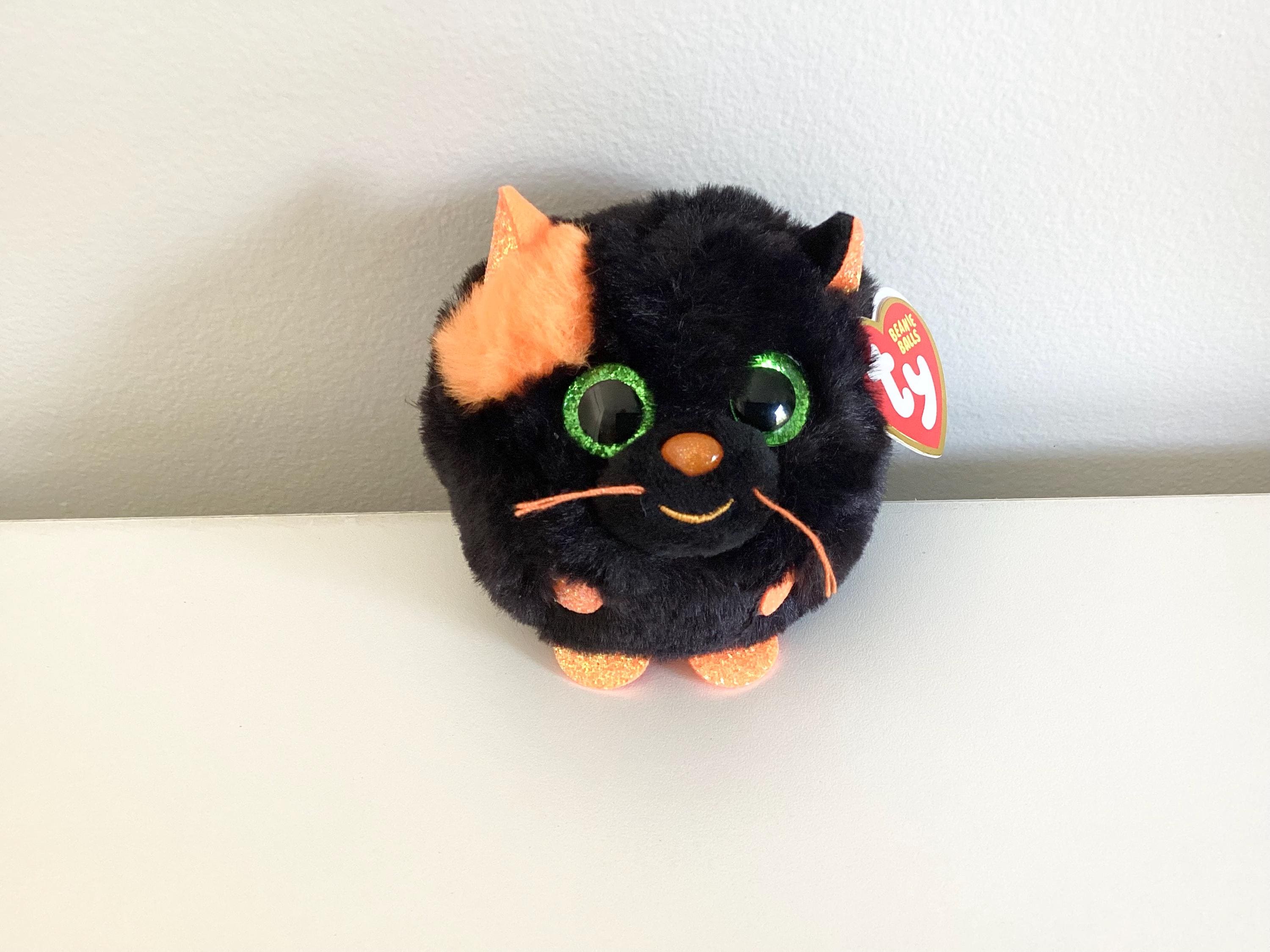 Ty Beanie Ball Halloween Cat: Salem the Kitty, Black & Orange - Etsy