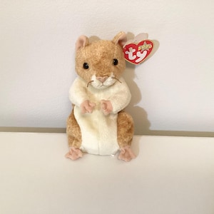 Hamster « Pellet » Ty Beanie Baby, marron et crème … (6 po.) …