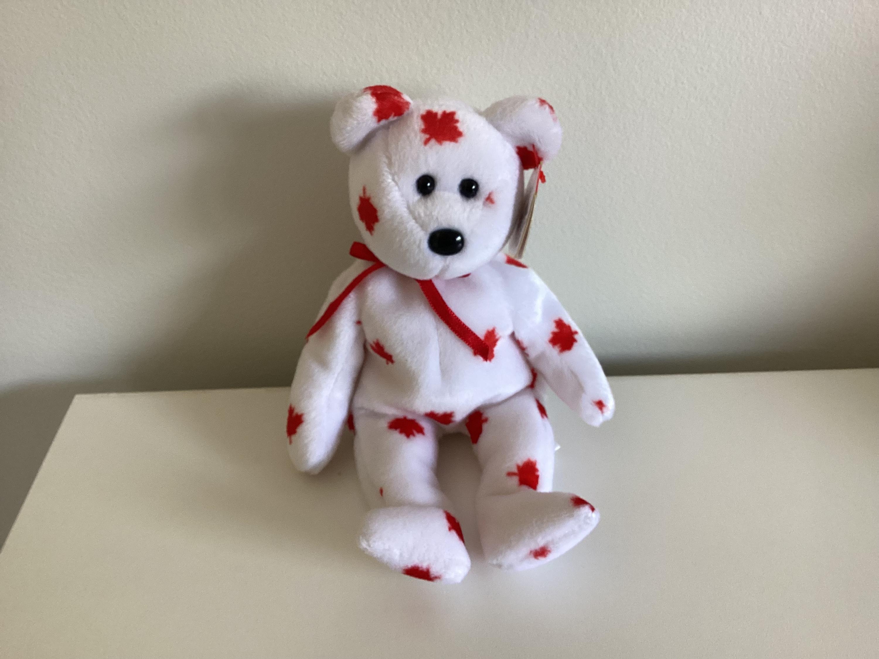 Ty Beanie Baby 'chinook' Canadian Exclusive Maple Leaf Bear - Etsy