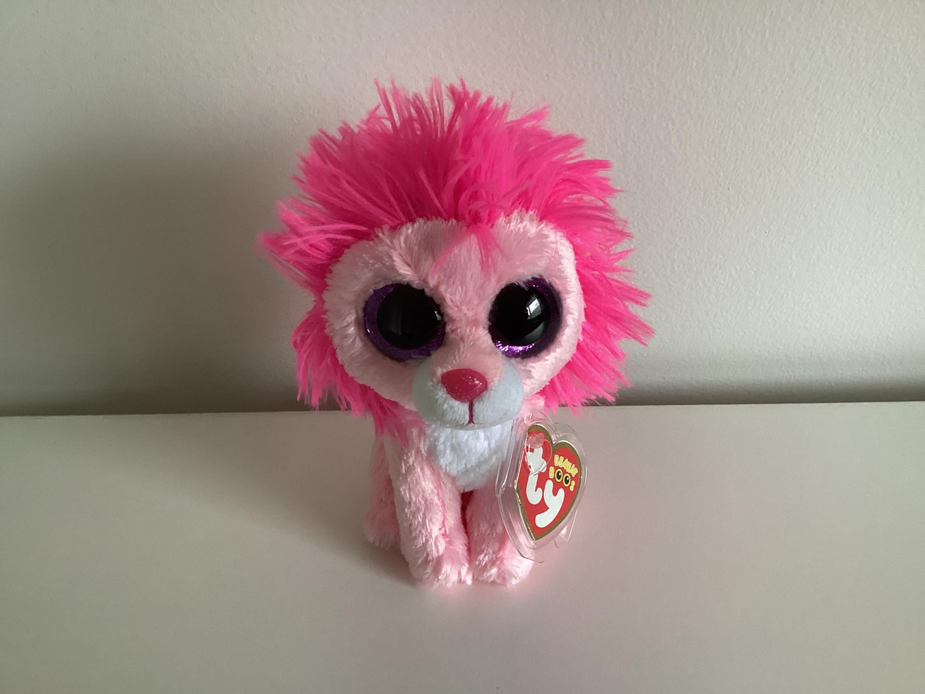 Ty Beanie Boo 'fluffy' Pink Lion, 6in Plush - Etsy Ty Beanie Boo 'fluffy' Pink Lion, 6in Plush - Etsy