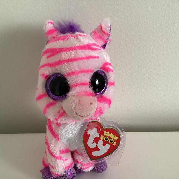 Ty Beanie Boo Claire’s Exclusive ‘Zazzy’ the pink Zebra…(6in)…2013…MWMT…