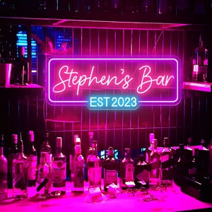 Custom bar neon sign, Personalized bar sign light, Bar light up sign, Bar neon light,Custom bar led sign,Home bar neon sign,Gift for drinker