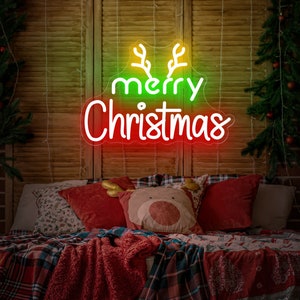 Merry Christmas Neon Sign, Christmas Led Sign Custom Neon Sign, Customizable Neon Sign, Neon Sign, Christmas Gift, Neon Party Sign