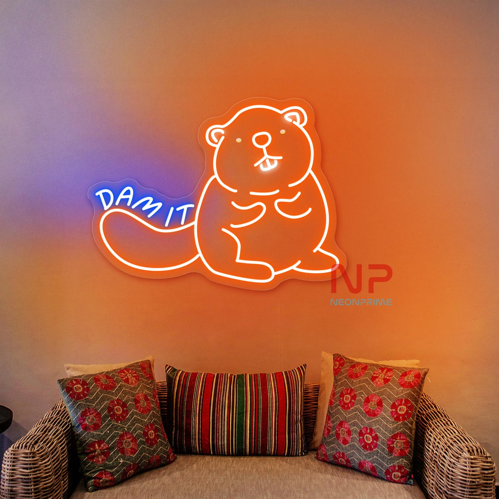 Beaver Dam It Sign Beaver Neon Sign Beaver Led Sign Custom Neon Sign ...