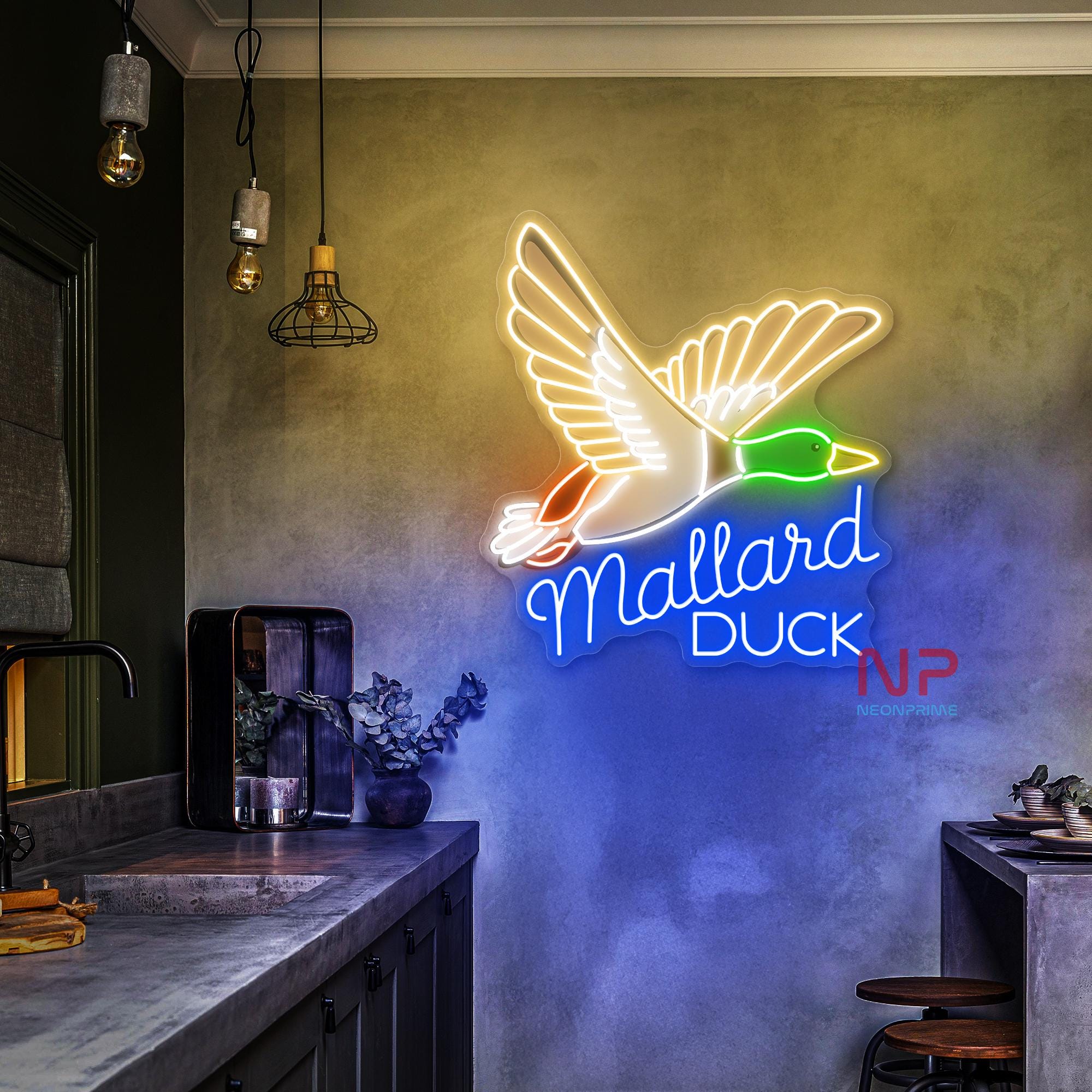 Mallard Duck Neon Light, Mallard Duck Led Light, Duck Led Sign, Duck Neon Sign, Mallard Duck Room Wall Decor, Custom Mallard Duck Neon Light