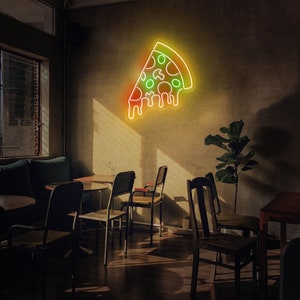Pizza Neon Sign, Pizza Slice Neon Sign, Pizza Led Sign, Custom Neon Sign, Shop Neon, Shop Decor, Restaurant Neon Sign,Pizza Restaurant Decor