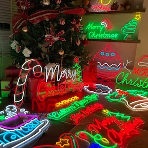 Christmas Custom Neon Sign, Merry Christmas Neon Sign, Christmas Tree Decor, Custom Neon Sign, Christmas Gift, Merry and Bright Neon Sign