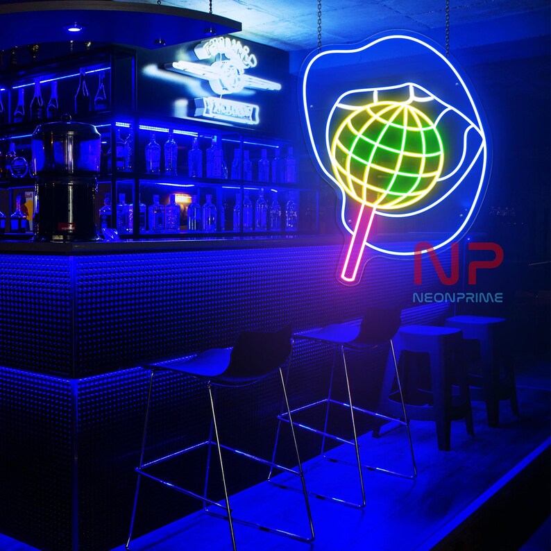 Shell Lollipop Sign Lollipop Disco Ball Led Sign, Shell Neon Sign, Custom Neon Sign, Neon ...