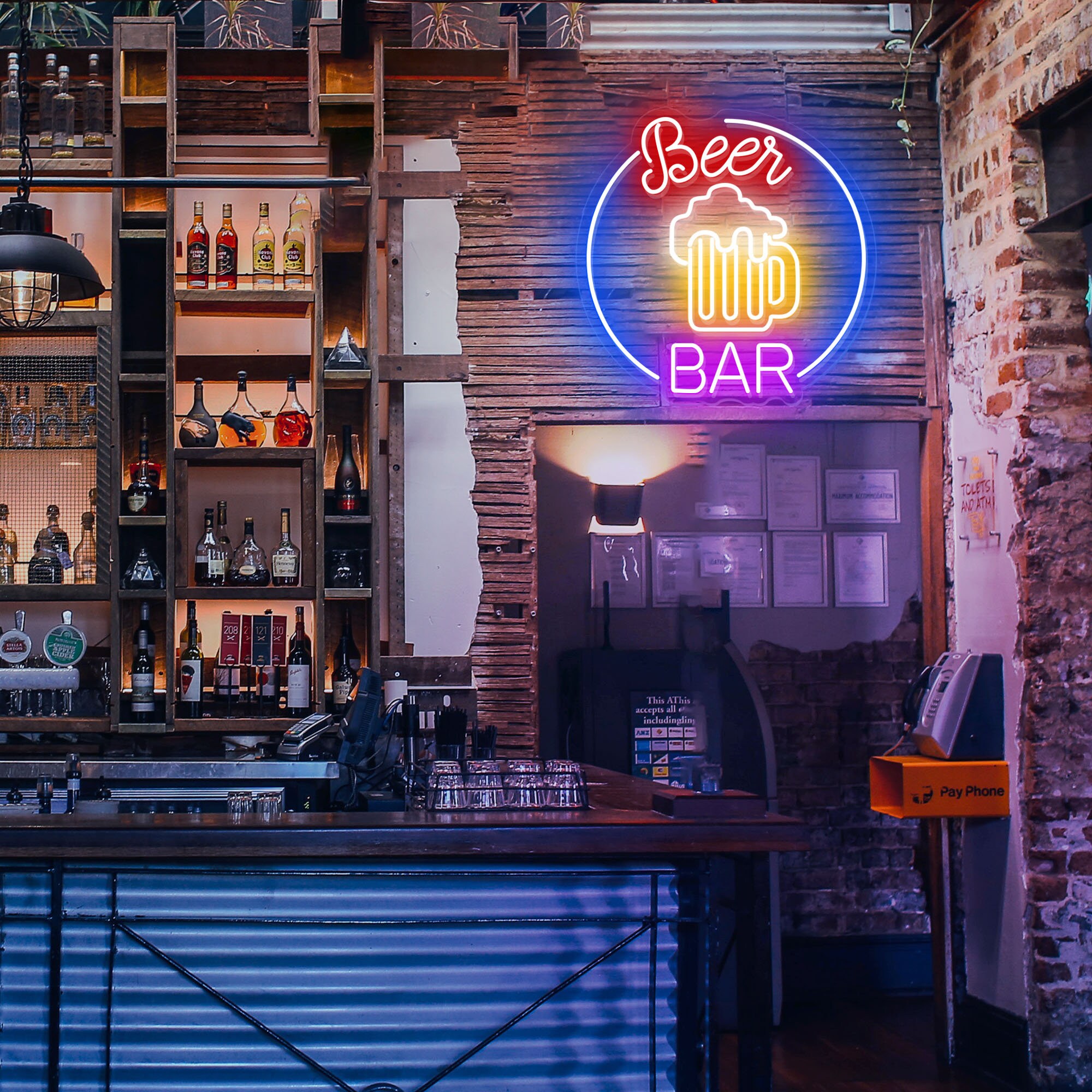 Bierkrug Neon-Schild USB-betrieben | Blaues Bierglas Als Wanddekoration Für Bar & Zimmer