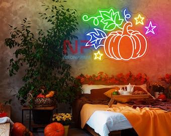 Pumpkin Neon Sign, Halloween Gift , Halloween Neon Sign, Horror Sign, Halloween Decor Wall, Spooky Neon Sign, LED Neon Sign, Pumpkin Decor