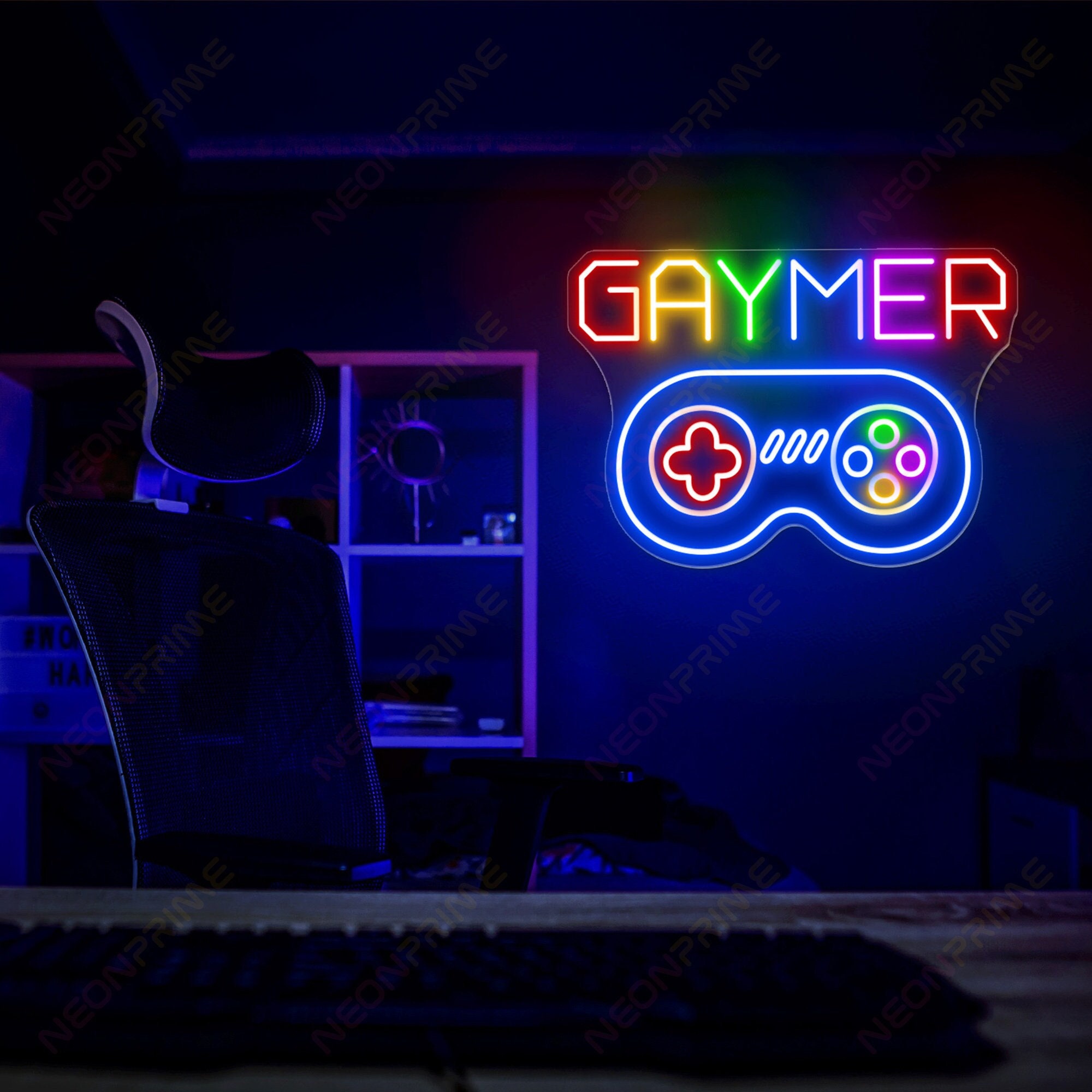 Gaymer Neonlicht, Stolz Leuchtreklame, LGBTQ Dekor, Geschenk für schwule Gamer, Gaymers LGBT Neonlicht, Stolz Geschenk, LGBT Leuchtreklame, benutzerdefinierte Leuchtreklame