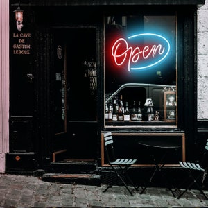Open Sign Bar Shop, Open Sign LED Neon Signs Beer Bar Club Luces de neón para tiendas comerciales, tiendas minoristas escaparates Luces de pared