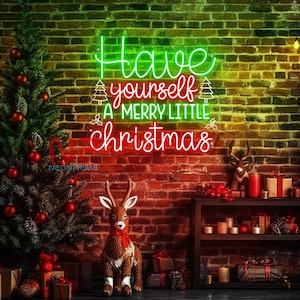 Have Yourself A Merry Little Christmas Neon Sign Merry Christmas Neon Sign Christmas Decor Light Christmas Tree Neon Sign Christmas Gift