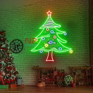Christmas Tree Neon Sign, Christmas Decor Sign, Christmas Neon Sign, Xmas Neon Sign, Custom Neon Sign, Christmas Gift, Christmas Tree Decor