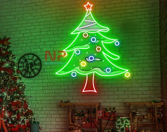 Christmas Tree Neon Sign, Christmas Decor Sign, Christmas Neon Sign, Xmas Neon Sign, Custom Neon Sign, Christmas Gift, Christmas Tree Decor