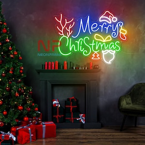Merry Christmas Neon Sign, Christmas Custom Neon Sign, Merry Christmas Neon Sign, Christmas Tree Decor, Custom Neon Sign, Christmas Gift