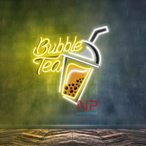 Bubble Tea Neon Sign, Boba Tea Shop Decor, Boba Tea Lights, Boba Tea ...