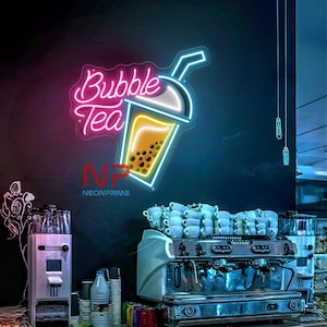 Bubble Tea Neon Sign, Boba Tea Shop Decor, Boba Tea Lights, Boba Tea Wall Decor, Bubble Tea Neon Sign, Custom Neon Sign, Personalized Gift