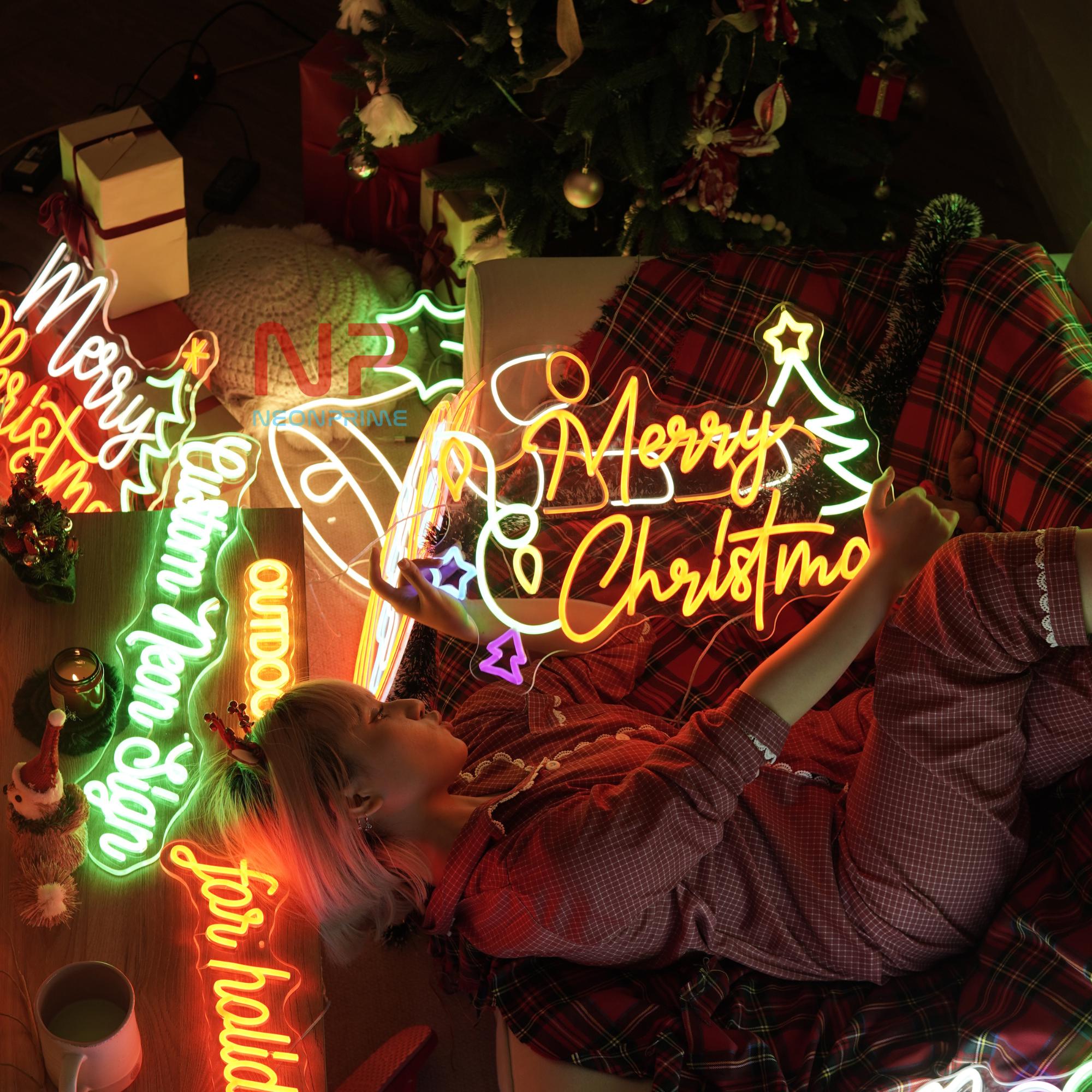 クリスマスベルネオンサイン、クリスマスベルデコレーション 