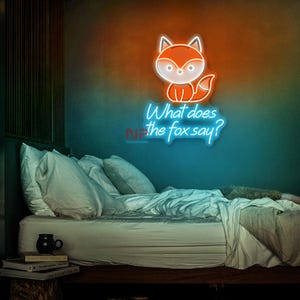 The Fox Neon Sign Fox Led Sign Fox Light Sign Fox Wall Decor Fox Wall Art Neon Sign Bedroom Led Neon Sign Neon Sign Wall Decor