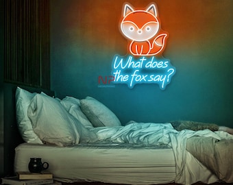 The Fox Neon Sign Fox Led Sign Fox Light Sign Fox Wall Decor Fox Wall Art Neon Sign Bedroom Led Neon Sign Neon Sign Wall Decor