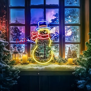 Snowman Neon Sign, Christmas Neon Lights, Home Outdoor Decor, Christmas Party Decoration, Christmas Porch Sign Yard, Outdoor Garden Light